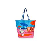 Codello - Codello X Peanuts Cotton Shopper mit Beach-Motiven, Strandtasche, Rot-Multicolor