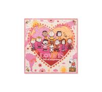 Codello - Codello X Peanuts Seidentuch mit Herz und Peanuts-Motiven, Pink-Mehrfarbig