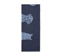 Codello Schal Jaquard Mix Cat and Dog Damen Blau One Size