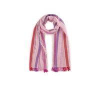 CODELLO Damen Gestreifter Schal aus Baumwolle mit Acrowolle