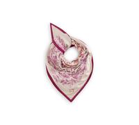 CODELLO Damen Hochwertiges Feinstrick-Dreieckstuch mit handgedrucktem Blumen-Motiv