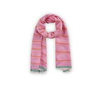 WOVEN SCARF COTTON GRAPHIC STRIPES 50X180CM PIN2 pink