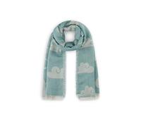 Peanuts Schal aus Baumwoll-Jacquard mit XL-Snoopy blau - Gr. - one size