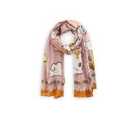 CODELLO Damen Peanuts™ Schal aus recyceltem Polyester mit Snoopy & Woodstock Print