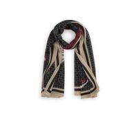 CODELLO Damen Schal aus recyceltem Polyester mit Monogramm-Muster und Leopard