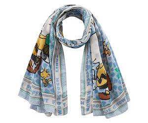 CODELLO Damen Schal Peanuts Design aus recyceltem Polyester Vielseitiger Schal für jede Saison, Leichtes Tuch, Snoopy & Charlie Brown Print, Perfekt für Frühling, Sommer, Herbst, Winter