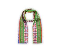 PRINTED SCARF ORGANIC COTTON PALMTR 55X180CM BLU2 blau