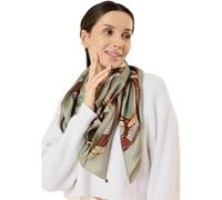 CODELLO Damen Seidentuch mit Heraldischem Muster Grün | Seide, Heraldisches Muster, Damen-Accessoire, Quadratisches Tuch, Grüner Farbton