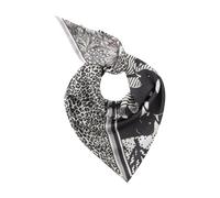 Codello Dreieckstuch aus Seide mit Dschungel-Print,Schwarz-Weiß