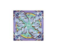 CODELLO Exklusives Sternzeichen-Tuch aus reiner Seide (Fische, türkis)