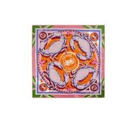CODELLO Exklusives Sternzeichen-Tuch aus reiner Seide (Krebs, orange)