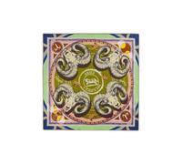 CODELLO Exklusives Sternzeichen-Tuch aus reiner Seide (Widder, khaki)