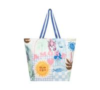 Shopper aus Canvas mit AMORE-Stickerei blau - Gr. - one size