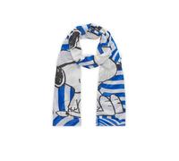 Codello X Peanuts luftiger Schal mit Snoopy-Motiven, Blau-Mehrfarbig