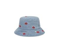 CODELLO Fischerhut mit Kussmund-Stickerei, Bucket Hat, Denim-Blau