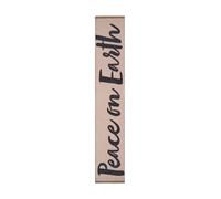Schal aus softem Acryl mit PEACE ON EARTH-Quote beige - Gr. - one size