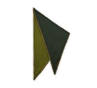 Codello - Kaschmirweiches Dreieckstuch mit Overlock-Stitching in grün 115X115X175CM Grün (GRE2)