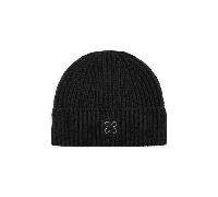 Codello - KNITTED HAT ACRYL/WOOL SOLID 26X21CM schwarz (BLK3)