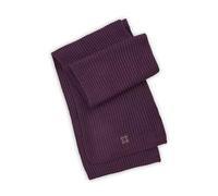 Schal in weicher Wollmischung aus Rippenstrick lila - Gr. - one size