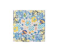 Codello - Luxuriöses Tuch aus reiner Seide mit Zitronen-Motiven 70X70CM blue (BLU2), 1 Stück
