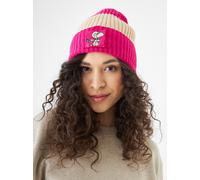 CODELLO Peanuts Strickmütze aus weicher Wollmischung mit Snoopy-Patch (DE/NL/SE/PL, Alphanumerisch, Einheitsgröße, pink)