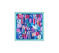Codello Nicki-Tuch, Seidentuch "Alphabet", Blau