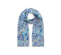 Codello - Premium Schal aus reiner Seide mit Paisleymuster blau - Gr. - one size