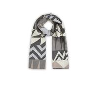 Kaschmirweicher Schal aus Poly-Viskose-Mischung mit graphischem Muster schwarz - Gr. - one size