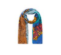 Codello - PRINTED SCARF RECYCLED POLYESTER ANIMAL MIX 70X180CM blau (BLU2)