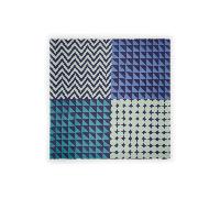 Codello - PRINTED SQUARE POLYACRYL GRAPHIC MIX 135X135CM D09 FASHION (blau)