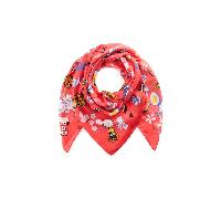 Codello - PRINTED SQUARE RECYCLED POLYESTER PEANUTS ORNAMENTS 120X120CM rot (RED2), 1 Stück