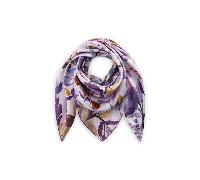 Codello - PRINTED SQUARE SILK FLOWERS 110X110CM Lila (LIL2), 1 Stück