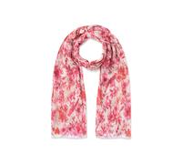 Codello - Schal aus hochwertiger Modal-Seide-Mischung mit Blumenmuster und Eiffelturm-Motiv rot - Gr. - one size