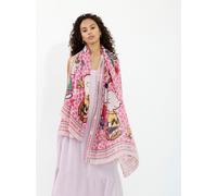 CODELLO Peanuts Halstuch Damen Grün, 140x140cm, 100% Polyester, dünnes Tuch mit Peanuts Print