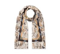 CODELLO Schal mit Hundemotiven Farbe beige