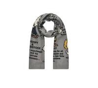 CODELLO 62S0073 PRINTED SCARF POLYESTER TWILL PEANUTS CHARACTERS -70X180CM (grau(GRY2-S017