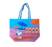 CODELLO SHOPPER COTTON SNOOPY BEACH rot-52X - 52X39X20CM