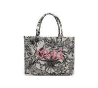 CODELLO Shopper mit Dschungel-Print und OMG-Stickerei, Schwarz-Weiß