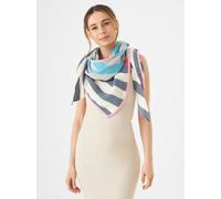 CODELLO Damen Dreieckstuch aus reiner Baumwolle mit Webstreifen