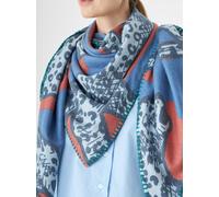 Codello Schal mit Ziernaht in Dunkelblau, Größe 1