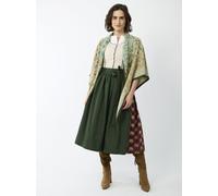 Codello Woll-Dreieckstuch, Traditional Mix Flowers, Grün-Multicolor"