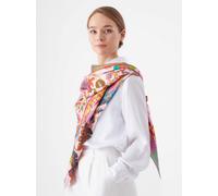 CODELLO Premium Seidentuch mit Blumenmuster Farbe red