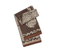 Codello Schal im Leopardenmuster – Jacquard, Polyacryl – Braun – Damen – One Size (33x190 cm)
