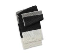 Strickschal aus weicher Wollmischung mit modischen Blockstreifen schwarz, 28/190CM