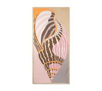 Schal aus organischer Baumwolle mit Muschel-Motiv beige - Gr. - one size