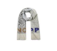 Leichter Schal aus Baumwollmischung mit Leoparden-Muster blau - Gr. - one size