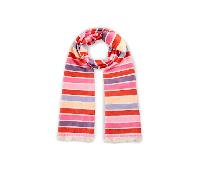 Codello - WOVEN SCARF COTTON MIX MULTI COLOUR STRIPES 50X180CM pink (PIN2), 1 Stück
