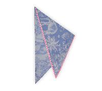 Codello - WOVEN TRIANGLE COTTON/MODAL JUNGLE 125X125X180CM Blau (BLU2), 1 Stück