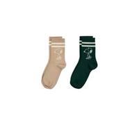 Codello x Peanuts Baumwoll-Jacquard Snoopy Tennissocken, Dunkelgrün-Braun