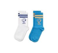 Codello X Peanuts Baumwoll-Jacquard Tennissocken, Blau-Weiß
